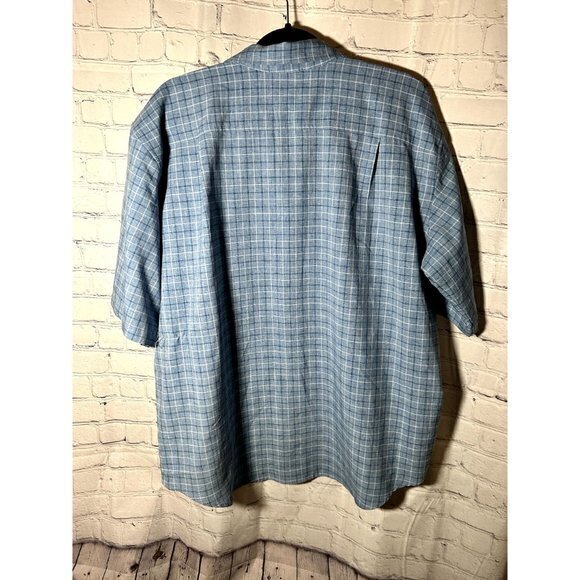 ORVIS MENS SHORT SLEEVE PLAID BUTTON‎ FRONT SHIRT (XXL) EUC GENTLY WORN G-98 - Picture 5 of 5